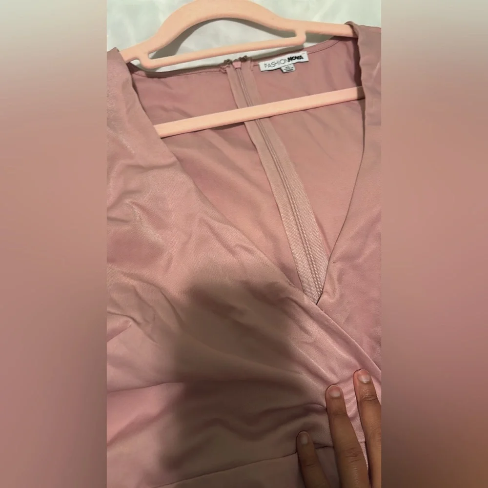 Pink Ruffled Mini Romper - Picture 6 of 7